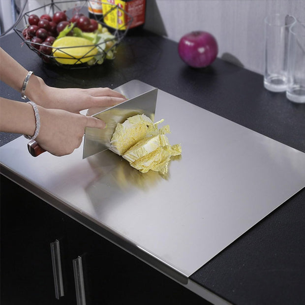 Premium 304 Stainless Steel Cutting Board – Non-Stick, Heavy-Duty, Easy to Clean – Ideal for Baking, Kneading, and Vegetable Prep
