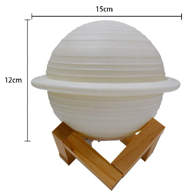 3-in-1 Planet Humidifier – Saturn LED Night Light, USB Cool Mist Diffuser & Room Decor