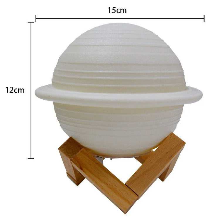 3-in-1 Planet Humidifier – Saturn LED Night Light, USB Cool Mist Diffuser & Room Decor