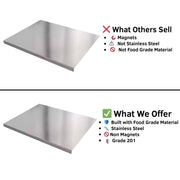 Premium 304 Stainless Steel Cutting Board – Non-Stick, Heavy-Duty, Easy to Clean – Ideal for Baking, Kneading, and Vegetable Prep