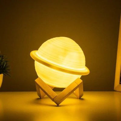 3-in-1 Planet Humidifier – Saturn LED Night Light, USB Cool Mist Diffuser & Room Decor