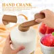Elegant Nordic-Style Manual Ice Shaver – Hand-Crank Crusher with Glass & Wooden Handle