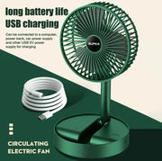Rechargeable Foldable Desk Fan – USB Powered, 3-Speed Wind & Adjustable Height