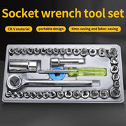 AIWA 40PCS Combination Socket Wrench Set – Heavy Duty, Metric & SAE, Chrome Finish